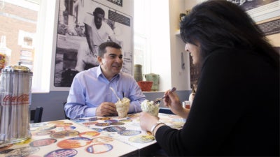 Jalal Almomar eating ice cream