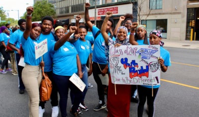 Students in YouthBuild Philadelphia Charter School&rsquo;s class of 2019. Reimagine Retail partner YouthBuild Philly works closely with retailers to strengthen their management practices and job quality, improving young people&rsquo;s retention and engagement.