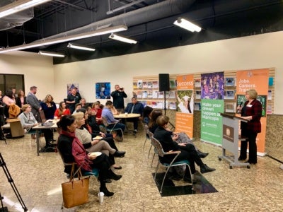 Holly Kurtz, Director of RetailWorksAZ with the Center for the Future of Arizona, speaks to local practitioners about improving mobility in the retail sector.