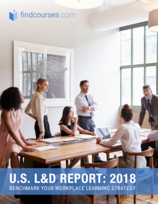 Report cover for U.S. L&D Report: 2018: Benchmark Your Workplace Learning Strategy