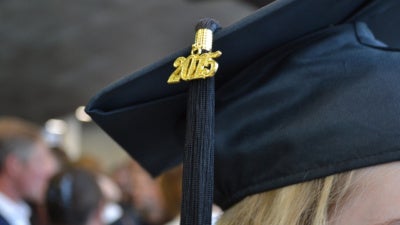 Graduation cap with 2015 tassel