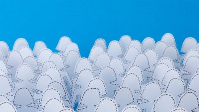 Cutout silhouettes of missing women