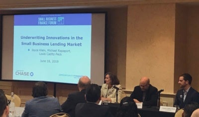 Joyce Klein speaks at the OFN Small Business Finance Forum