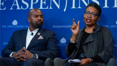 Karla Bruce and Harold Pettigrew speak at "Building a Democratic Economy: How Do We Create Prosperity for All?" (November 13, 2019)