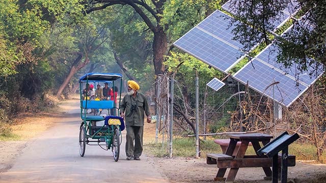 Solar energy panels in India