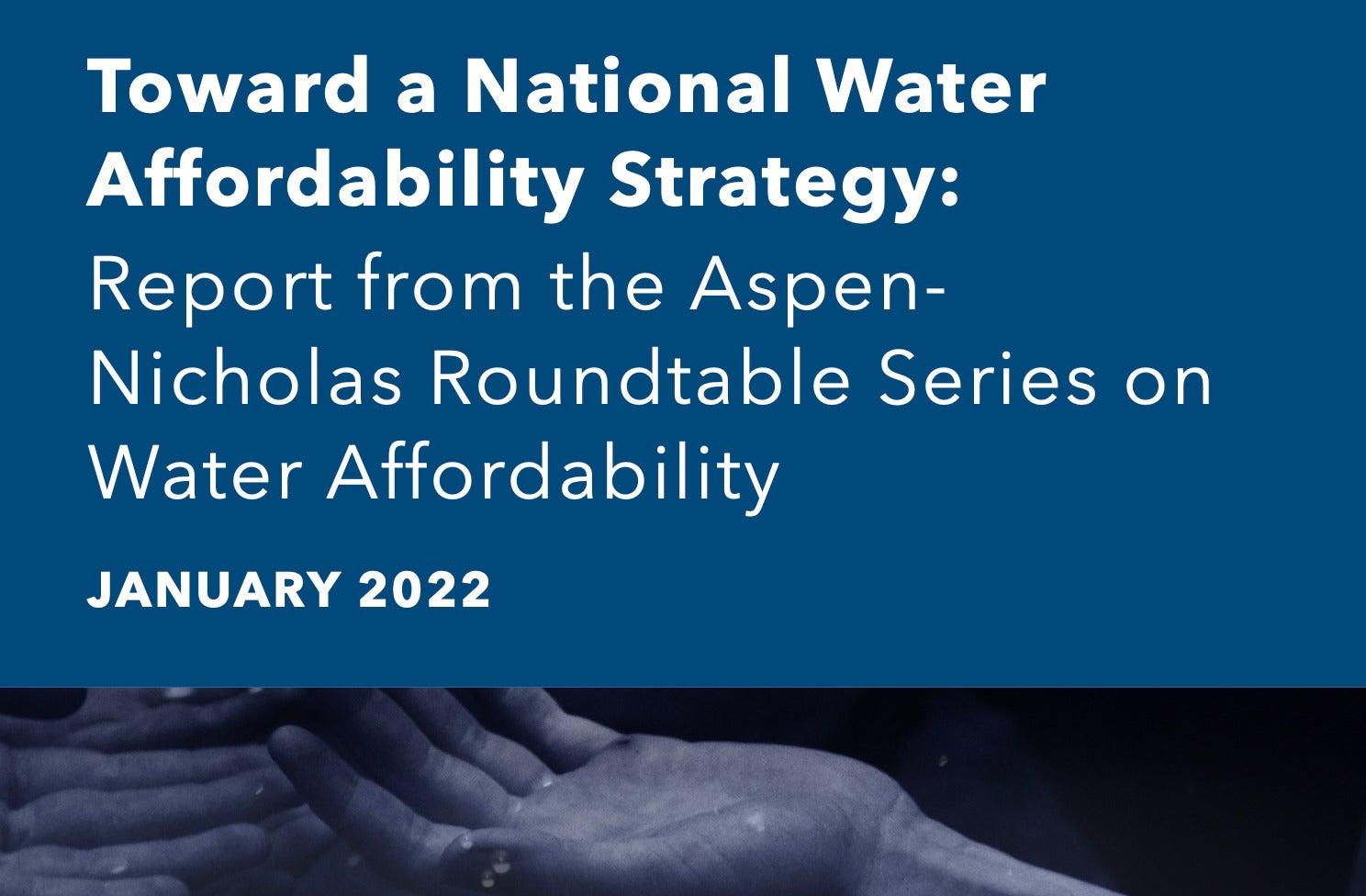 Toward a National Water Affordability Strategy