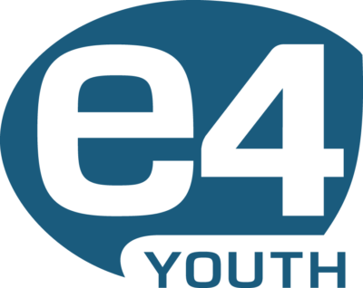 "e4 Youth" is set in an oval.
