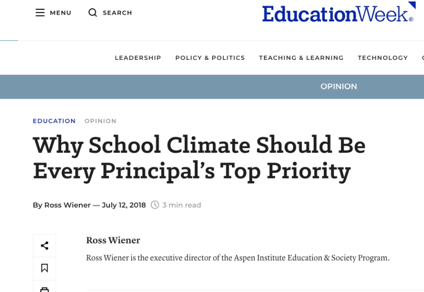 Why School Climate Should Be Every Principal’s Top Priority