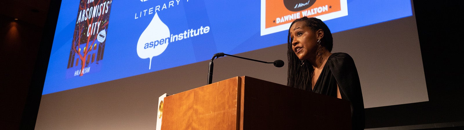 Dawnie Walton at the 2022 AWLP ceremony