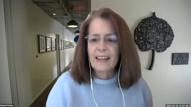 Thumbnail screenshot of Maureen Conway on Zoom