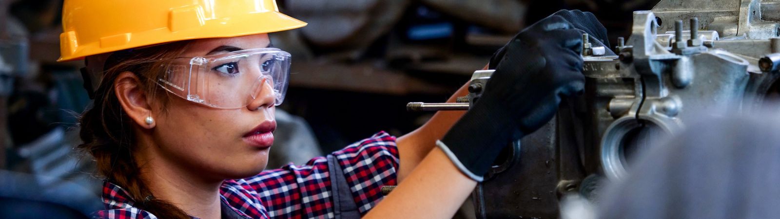 female asian engineer at work