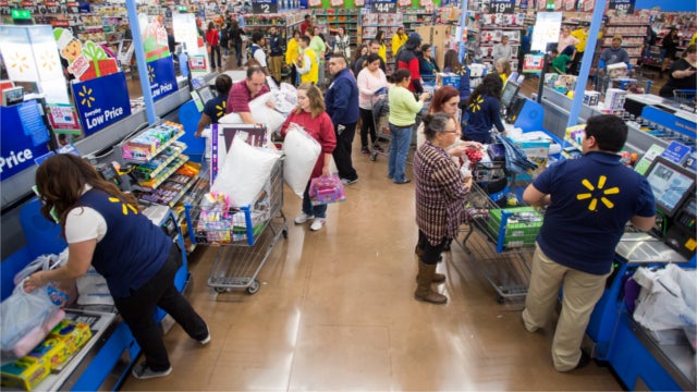 Interior of a Walmart store