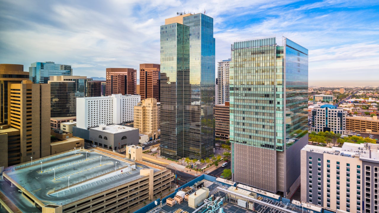Photo of the skyline in Phoenix, Arizona
