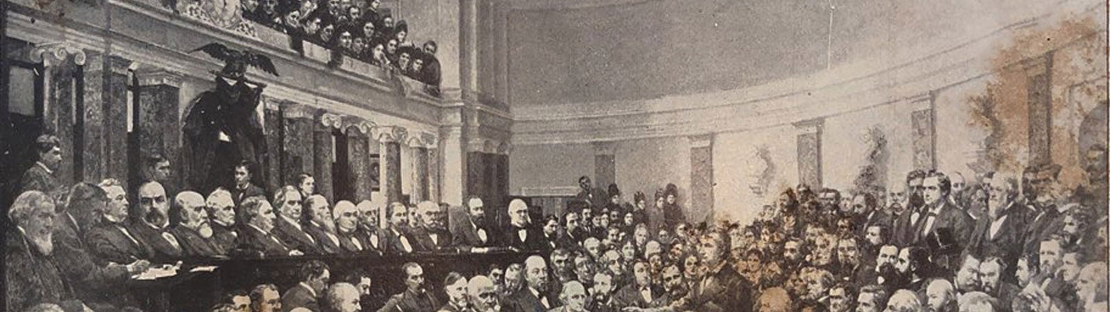 antique illustration of electoral college