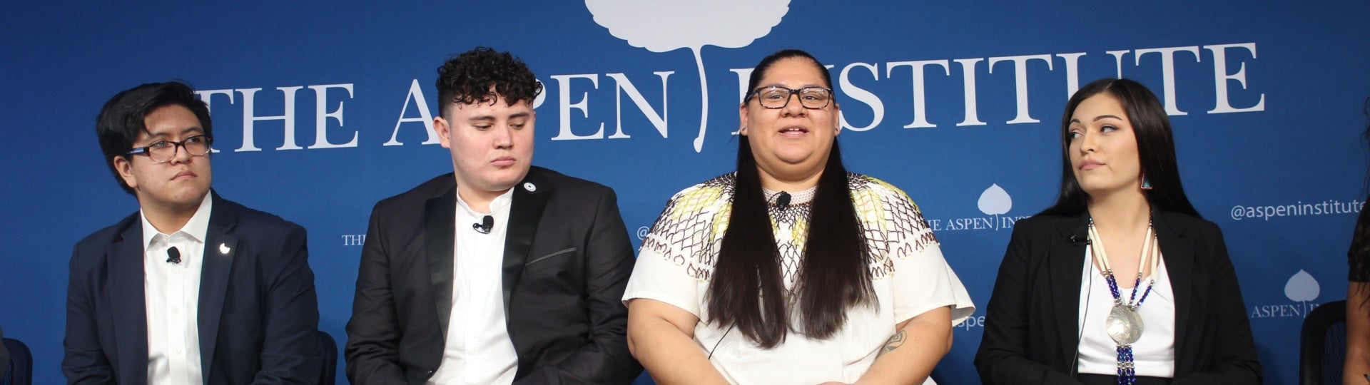 Native Youth leaders speaking at CNAY's event for the release of the 2019 State of Native Youth Report.