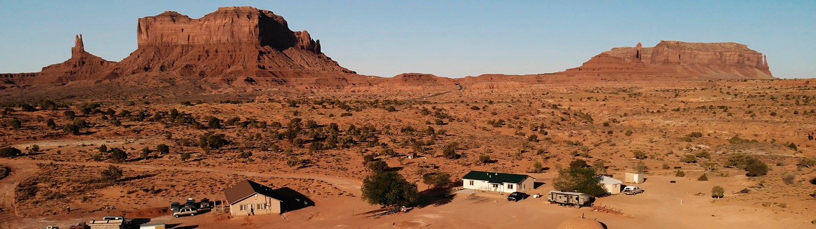 Navajo village in Monument Valley