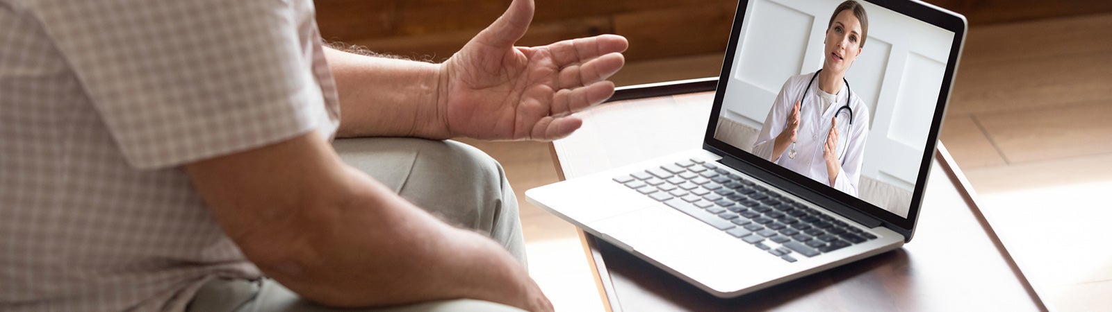 Patient video calling doctor
