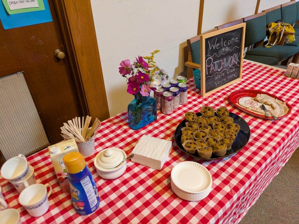 Neighbors are welcomed with freshly baked treats at Patchwork Madison's weekly social gathering. Photo credit: Patchwork Madison