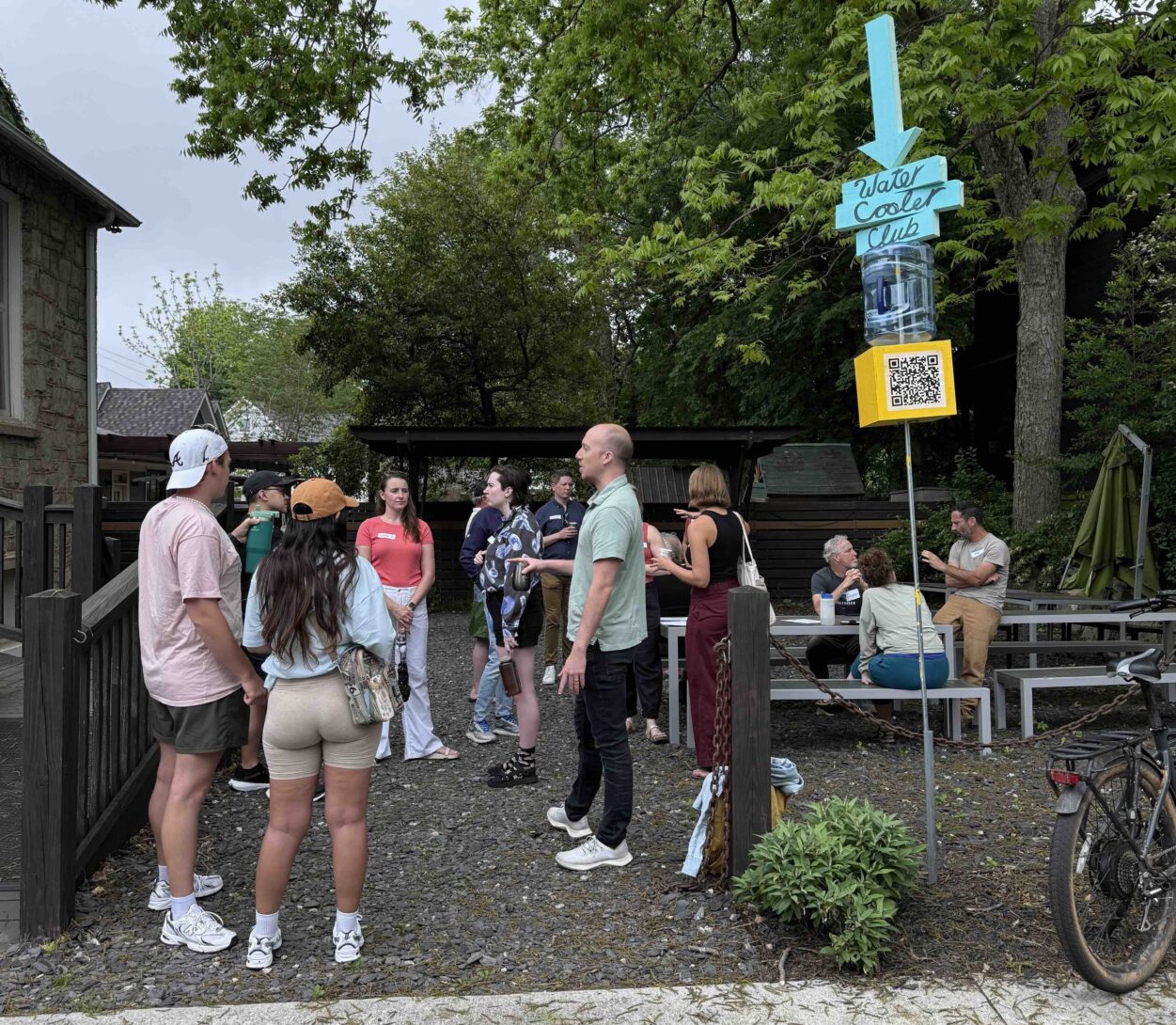 Neighbors build relationships at the “Water Cooler Club” in the Reynoldstown neighborhood in Atlanta, Ga. Photo credit: Reynoldstown Rangers