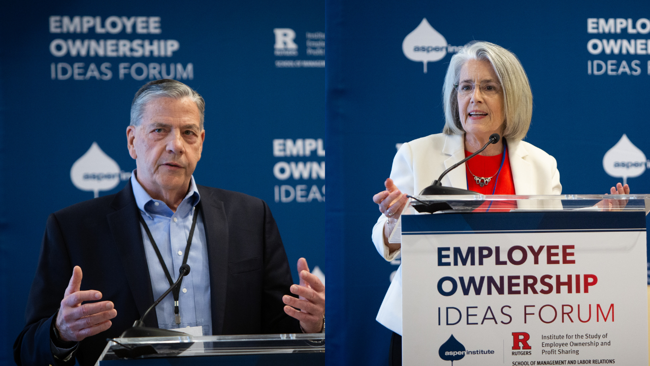 Bill Castellano and Maureen Conway open the 2026 Employee Ownership Ideas Forum