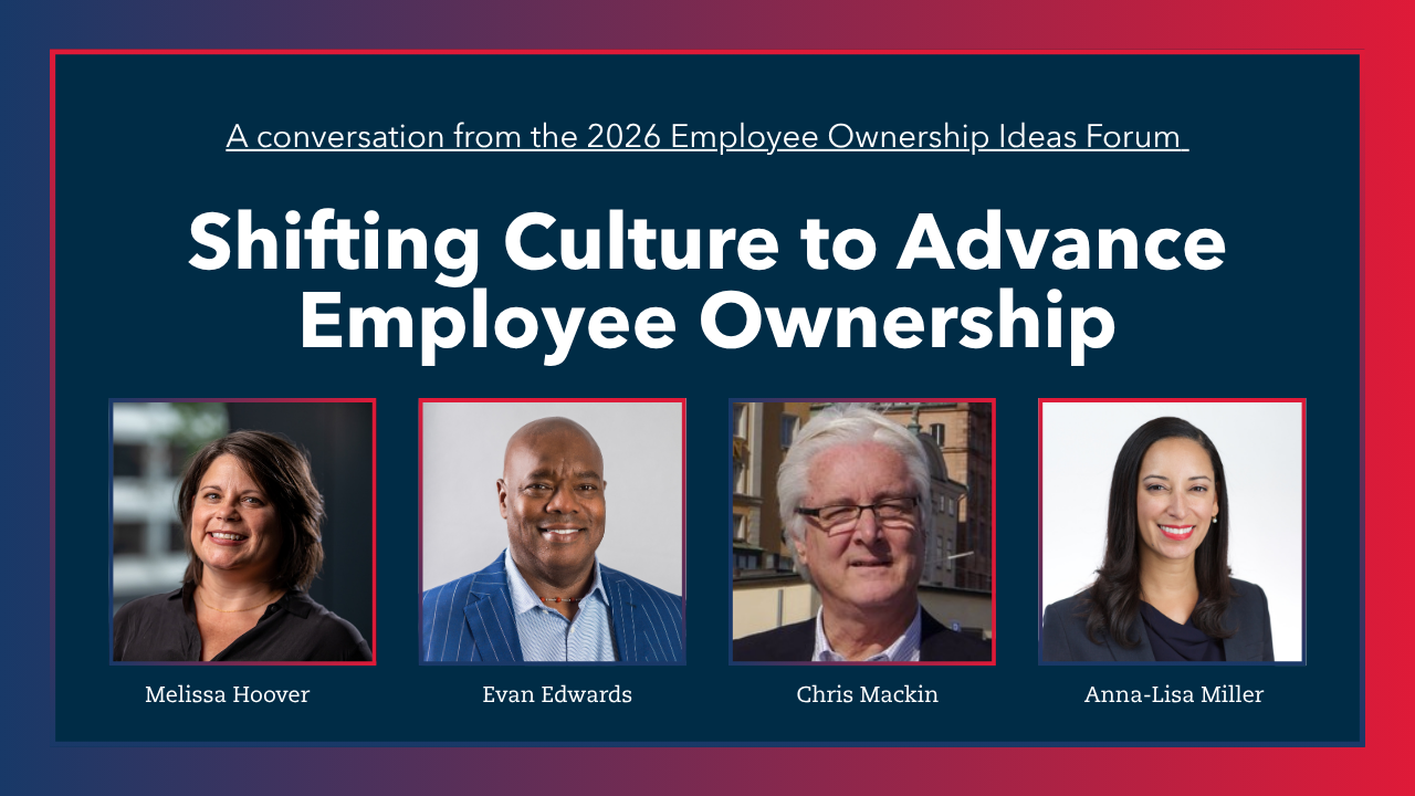 Thumbnail card for recording of panel discussion. It includes headshots for the featured speakers from left to right: Melissa Hoover, Evan Edwards, Chris Mackin, and Anna-Lisa Miller. The image is hyperlinked to the video page on the Aspen Institute website.