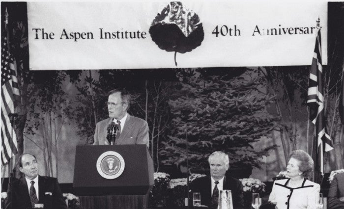 George H.W. Bush and Margaret_Thatcher_Address_Aspen