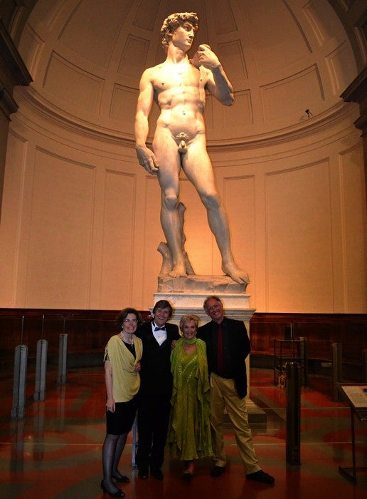 Along with private and rare visits to treasured museums and churches, the group of approximately 25 people enjoyed an intimiate dinner at the foot of Michelangelo’s 'David' sculpture.